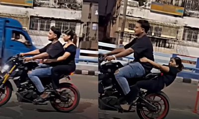 ಬೈಕ್ ಸ್ಟಂಟ್ ವೇಳೆ ಭೀಕರ ಅವಘಡ: ಯುವತಿಗೆ ಗಂಭೀರ ಗಾಯ