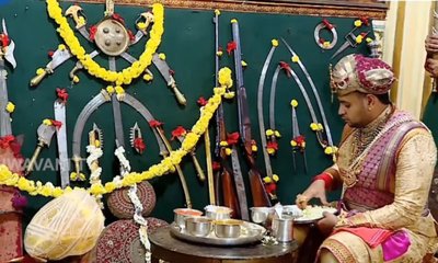ಮೈಸೂರು ಅರಮನೆಯಲ್ಲಿ ಆಯುಧ ಪೂಜೆ ಸಂಭ್ರಮ