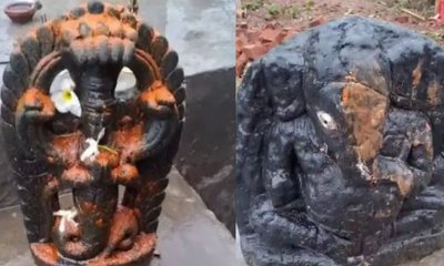 ನಾಗರ ವಿಗ್ರಹವನ್ನು ಕಿತ್ತು ಚರಂಡಿಗೆ ಎಸೆದ ಅನ್ಯಕೋಮಿನ ವ್ಯಕ್ತಿ!