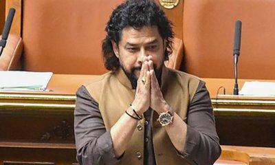 ಸಚಿವ ಸ್ಥಾನಕ್ಕೆ ರಾಜೀನಾಮೆ ಸಲ್ಲಿಸಿದ ಬಿ ನಾಗೇಂದ್ರ