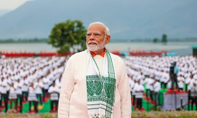ವಿಶಾಖಪಟ್ಟಣಂನಲ್ಲಿ 11ನೇ ಯೋಗ ದಿನಾಚರಣೆ:  29 ಕಿಮೀ ವೇದಿಕೆಯಲ್ಲಿ ಯೋಗ