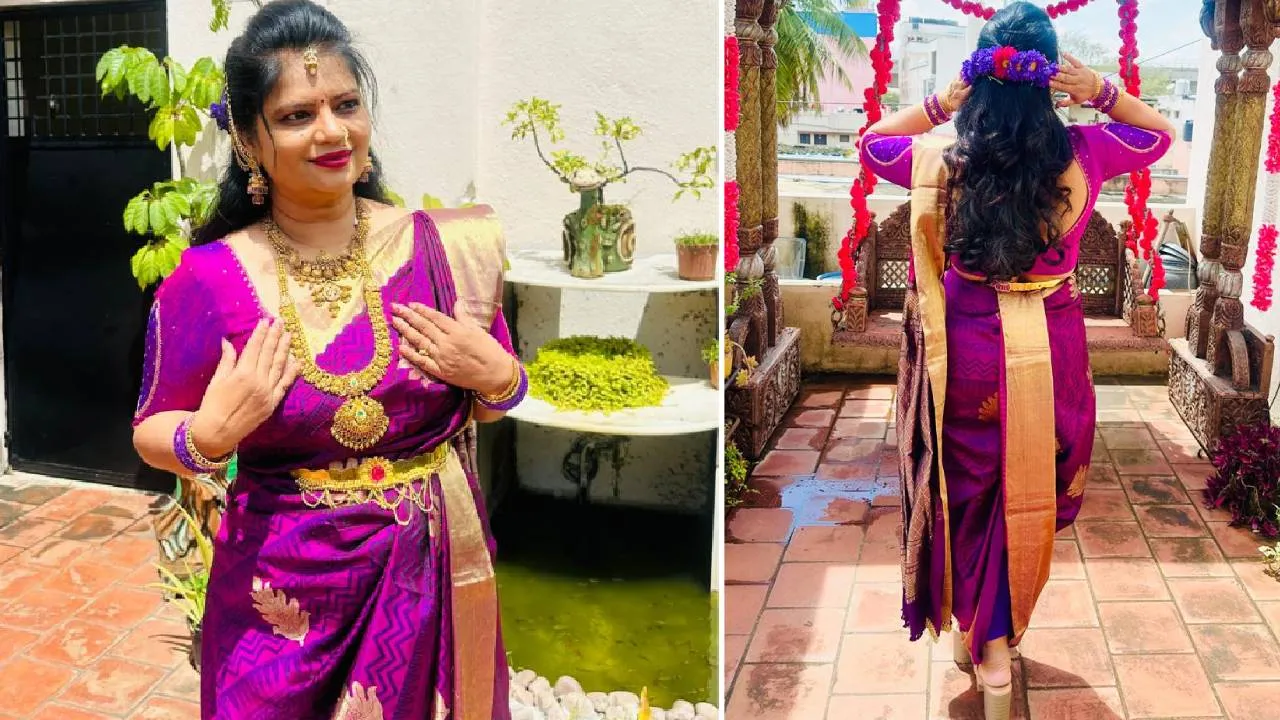Navaratri Fashion 2025: ನವರಾತ್ರಿಯಲ್ಲಿ ನೇರಳೆ ಬಣ್ಣದ ಜಾದೂ - Image 1