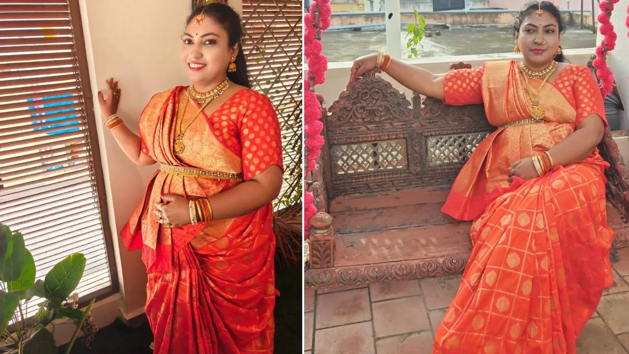 Navaratri Fashion 2025: ನವರಾತ್ರಿಯಲ್ಲಿ ನಿಮ್ಮನ್ನು ಬ್ರೈಟ್ ಆಗಿ ಬಿಂಬಿಸುವ ಆರೆಂಜ್ ವರ್ಣ - Image 2