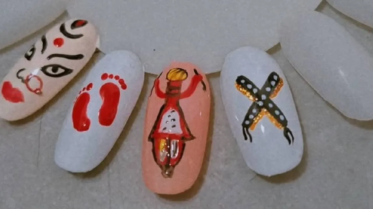 Navaratri Nailart 2025: ಬ್ಯೂಟಿ ಲೋಕದಲ್ಲಿ ಟ್ರೆಂಡಿಯಾಯ್ತು ನವರಾತ್ರಿ ನೇಲ್ ಆರ್ಟ್ - Image 2