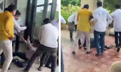ಕಚೇರಿಯಲ್ಲಿದ್ದ ಅಧಿಕಾರಿಗೆ ಮನಸೋ ಇಚ್ಛೆ ಥಳಿಸಿದ ಯುವಕರ ಗುಂಪು