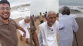 ಮಗನ ಜತೆ ಮೊದಲ ಬಾರಿಗೆ ಬೀಚ್‌ಗೆ ಬಂದ 80ರ ವರ್ಷದ ತಂದೆ