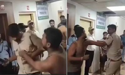 ಕುಡಿದು ಪೊಲೀಸರಿಗೆ ಕಪಾಳಮೋಕ್ಷ ಮಾಡಿದ ಯುವಕ: ನೆಟ್ಟಿಗರು ಕಿಡಿ