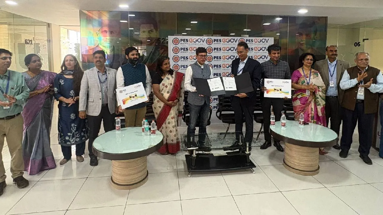 PES University: ಸಂಶೋಧನೆ, ಕೌಶಲ್ಯ ಅಭಿವೃದ್ಧಿ ಸಹಯೋಗಕ್ಕೆ ಇ-ಗವ್ ಗ್ಲೋಬಲ್ ಜತೆ ಪಿಇಎಸ್ ವಿಶ್ವವಿದ್ಯಾಲಯ ಒಪ್ಪಂದ