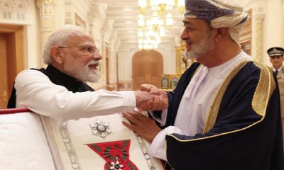 ಮೋದಿಗೆ ಅತ್ಯುನ್ನತ ನಾಗರಿಕ ಪ್ರಶಸ್ತಿ ನೀಡಿ ಗೌರವಿಸಿದ  ಓಮನ್‌