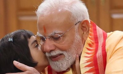 ಮಕ್ಕಳೊಂದಿಗೆ ರಕ್ಷಾ ಬಂಧನ ಆಚರಿಸಿದ ಮೋದಿ
