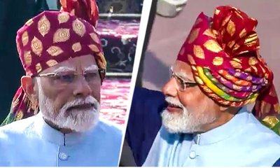 ಎಲ್ಲರ ಗಮನಸೆಳೆದ ಪ್ರಧಾನಿ ಮೋದಿ ಧರಿಸಿದ ಪೇಟ