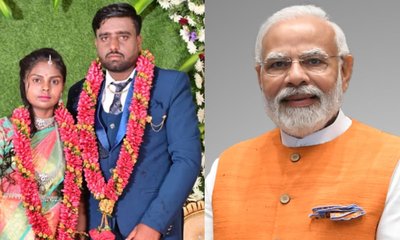 ಚಿಕ್ಕಬಳ್ಳಾಪುರದ ನವದಂಪತಿಗೆ ಶುಭ ಹಾರೈಸಿದ ಪ್ರಧಾನಿ ಮೋದಿ