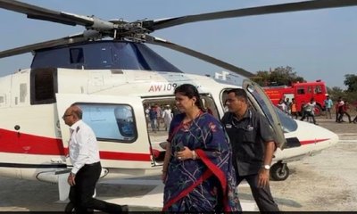 ಮಹಾರಾಷ್ಟ್ರ ಸಚಿವೆ ಪ್ರಯಾಣಿಸಬೇಕಿದ್ದ ಹೆಲಿಕಾಪ್ಟರ್‌ನಲ್ಲಿ ತಾಂತ್ರಿಕ ದೋಷ!