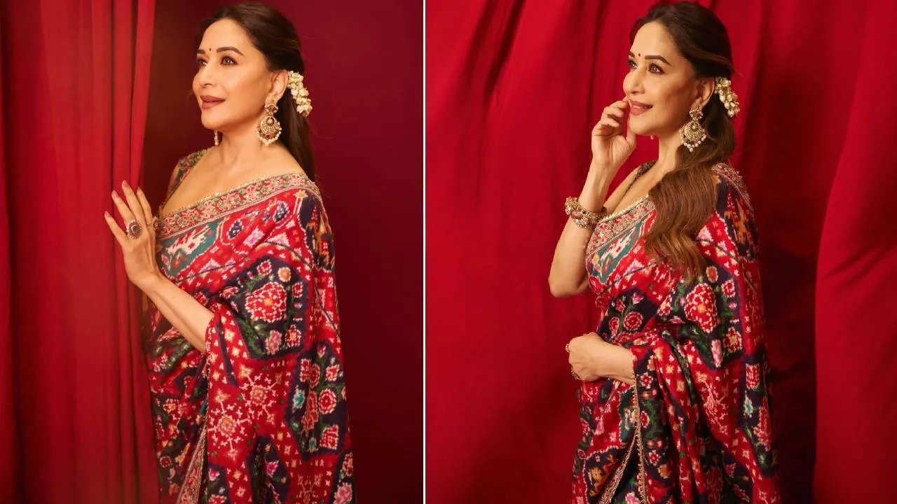 Star Fashion 2026: ಮಾಧುರಿ ದೀಕ್ಷಿತ್‌ ಪಟೋಲಾ ಸೀರೆ ಲುಕ್‌ಗೆ 5 ಸ್ಟೈಲಿಂಗ್‌ ಐಡಿಯಾ - Image 3
