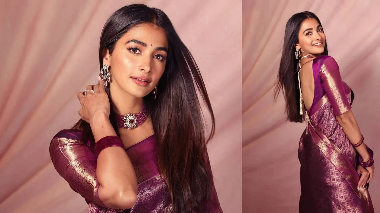 Pooja Hegde: ಕಾಂಜೀವರಂ ಸೀರೆಯುಟ್ಟ ಮಸ್ತಾಗಿ ಪೋಸ್ ಕೊಟ್ಟ ನಟಿ ಪೂಜಾ ಹೆಗ್ಡೆ - Image 1