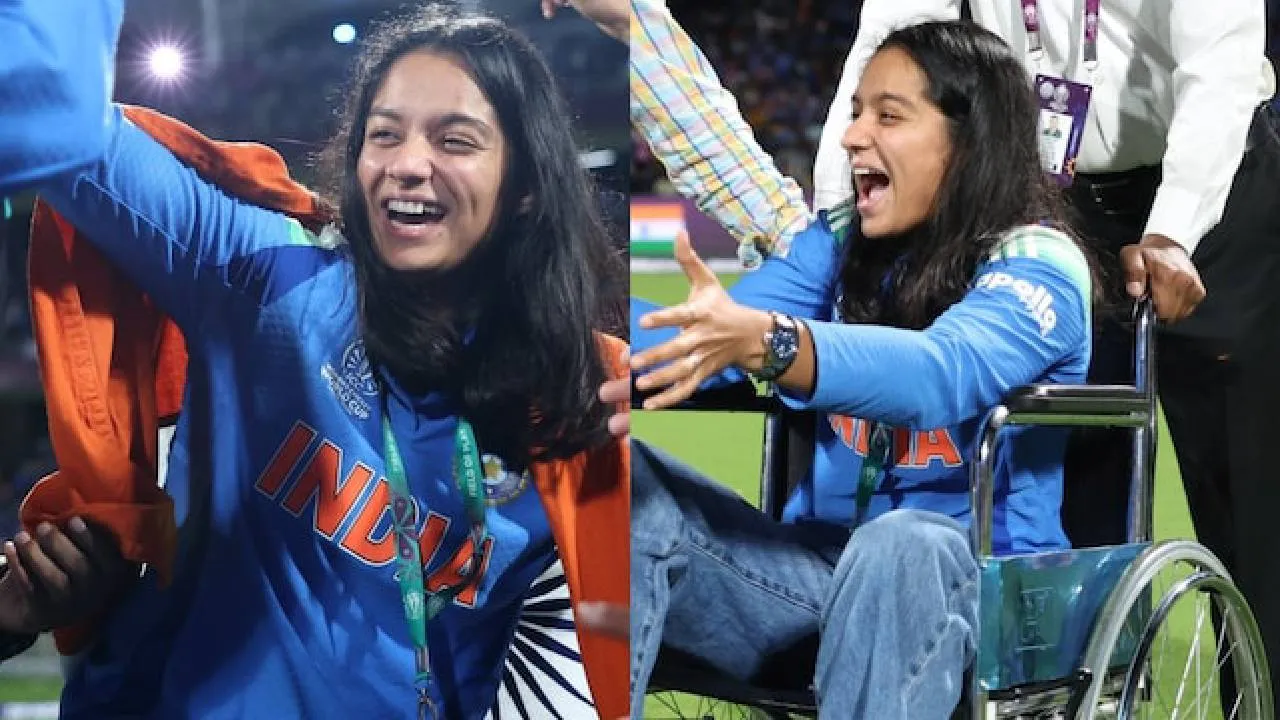 Pratika Rawal: ವೀಲ್‌ಚೇರ್‌ನಲ್ಲಿ ಬಂದು ಭಾರತದ ವಿಶ್ವಕಪ್ ವಿಜಯವನ್ನು ಆಚರಿಸಿದ ಪ್ರತೀಕಾ ರಾವಲ್