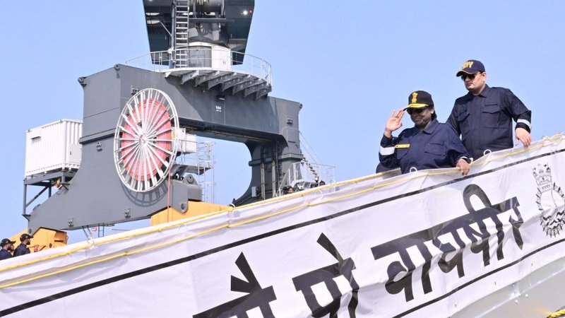 President Droupadi Murmu in  INS Vagsheer
