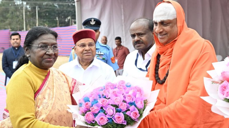 President Droupadi murmu in Mandya