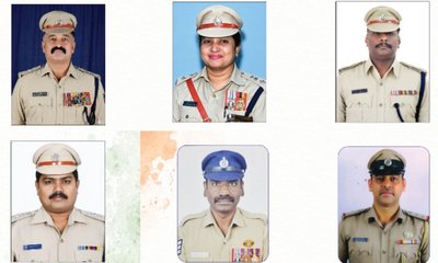 ಕರ್ನಾಟಕದ 18 ಪೊಲೀಸ್‌ ಅಧಿಕಾರಿಗಳು, ಸಿಬ್ಬಂದಿಗೆ ರಾಷ್ಟ್ರಪತಿ ಪದಕ ಘೋಷಣೆ