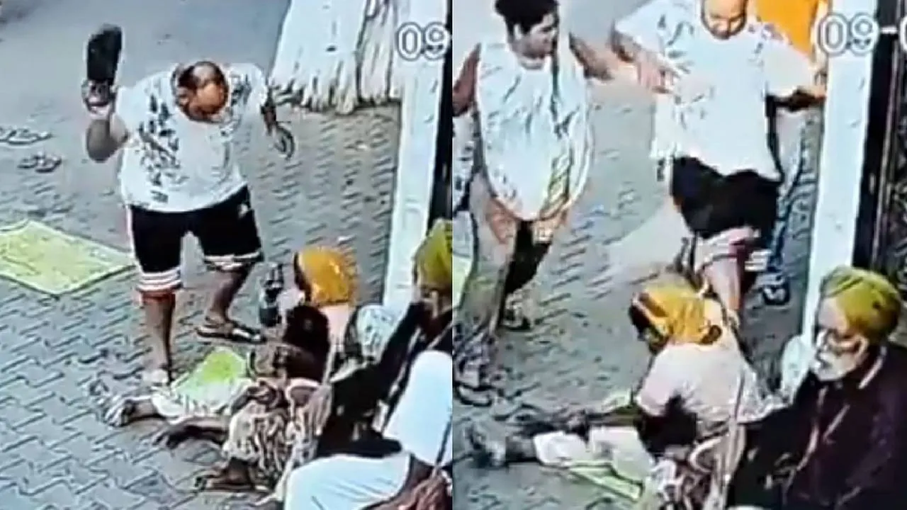 ಛೇ ಇವನೆಂತಾ ಪಾಪಿ; ದೇವಾಲಯದ ಬಳಿ ಕುಳಿತಿದ್ದ ಭಿಕ್ಷುಕಿಯ ಮೇಲೆ ಹಲ್ಲೆ ನಡೆಸಿದ ಅಂಗಡಿ ಮಾಲೀಕ