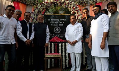 ಮೃತ ಆರ್‌ಸಿಬಿ ಅಭಿಮಾನಿಗಳ ಸ್ಮಾರಕ ಅನಾವರಣಗೊಳಿಸಿದ ಗೃಹ ಸಚಿವ!