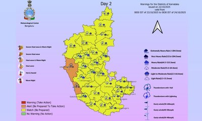 ನಾಳೆ ಉಡುಪಿ, ಉ.ಕನ್ನಡ ಜಿಲ್ಲೆಗೆ ಆರೆಂಜ್‌ ಅಲರ್ಟ್; ಭಾರಿ ಮಳೆ ಸಾಧ್ಯತೆ