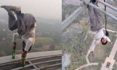 ಅಪಾಯಕಾರಿ ಸ್ಟಂಟ್ ಮಾಡಿದ ಯುವಕ: ವಿಡಿಯೊ ವೈರಲ್