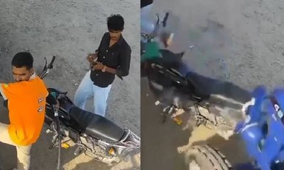 ಹಣಕಾಸಿನ ವಿಚಾರದ ದ್ವೇಷಕ್ಕೆ ಬೈಕ್ ಸವಾರನ ಮೇಲೆ ಟ್ರ್ಯಾಕ್ಟರ್ ಹರಿಸಲು ಯತ್ನ