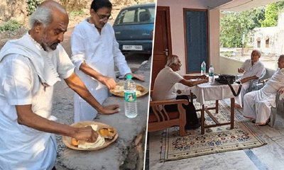 ಸೂಪರ್ ಸ್ಟಾರ್  ನಟ ರಜನೀಕಾಂತ್ ಸಿಂಪ್ಲಿಸಿಟಿ ಗೆ ಫ್ಯಾನ್ಸ್ ಫಿದಾ!