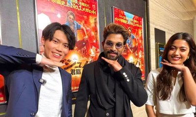 ಜಪಾನ್‌ ಅಭಿಮಾನಿಯ ತೆಲುಗು ಭಾಷೆ ಕೇಳಿ ಅಲ್ಲು-ರಶ್ಮಿಕಾ ಶಾಕ್‌!