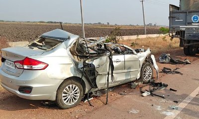 ಭೀಕರ ಅಪಘಾತ; ಮೂವರು ಸಬ್‌ ಇನ್ಸ್‌ಪೆಕ್ಟರ್‌ಗಳು ಸ್ಥಳದಲ್ಲೇ ಸಾವು