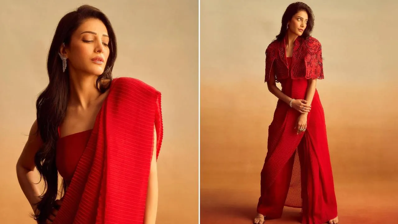 Star Saree Fashion 2026: ಶ್ರುತಿ ಹಾಸನ್‌ ರೆಡ್‌ ರೆಡಿಮೇಡ್‌ ಸೀರೆಯ ಗಮ್ಮತ್ತು - Image 1