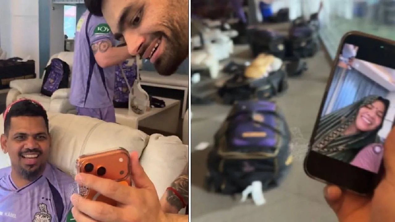 ಸೂಪರ್‌ ಓವರ್‌ ಹೀರೋ ಸುನಿಲ್‌ ನರೈನ್‌ರನ್ನು ವಿಡಿಯೊ ಕಾಲ್‌ ಮೂಲಕ ಅಭಿನಂದಿಸಿದ ರಿಂಕು ಕುಟುಂಬ