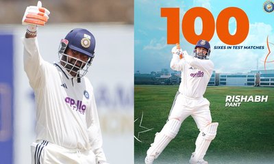 100 ಟೆಸ್ಟ್‌ ಸಿಕ್ಸರ್‌ಗಳನ್ನು ಪೂರ್ಣಗೊಳಿಸಿದ ರಿಷಭ್‌ ಪಂತ್‌!