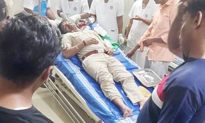 ಬಿಳಿಗಿರಿರಂಗನ ಬೆಟ್ಟದಲ್ಲಿ ಸಚಿವ ವೆಂಕಟೇಶ್ ಎಸ್ಕಾರ್ಟ್ ವಾಹನ ಪಲ್ಟಿ