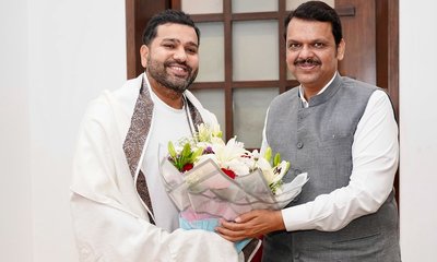 ರೋಹಿತ್‌ ಶರ್ಮಾಗೆ ಮಹಾರಾಷ್ಟ್ರ ಸಿಎಂ ಫಡ್ನವಿಸ್‌ ಸನ್ಮಾನ!