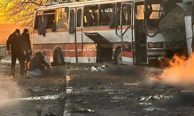 ಕಾರ್ಮಿಕರನ್ನು ಹೊತ್ತೊಯ್ಯುತ್ತಿದ್ದ ಬಸ್‌ ಮೇಲೆ ರಷ್ಯಾ ಡ್ರೋನ್‌ ದಾಳಿ