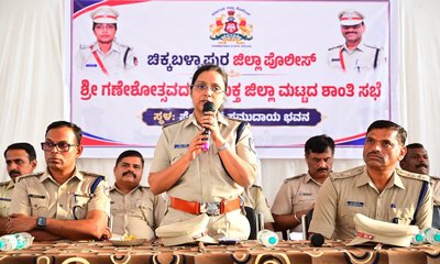 ಗಣೇಶೋತ್ಸವ: ಮಾರ್ಗಸೂಚಿ ಪಾಲನೆಗೆ ಫ್ಲೆಕ್ಸ್, ಎಸ್ಪಿ ಸೂಚನೆ
