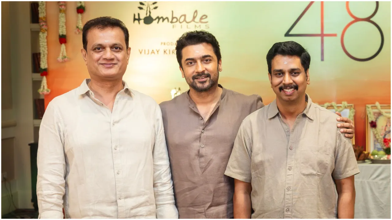 Photos: ಹೊಂಬಾಳೆ ಫಿಲ್ಮ್ಸ್ ನಿರ್ಮಾಣದ ಹೊಸ ಸಿನಿಮಾಕ್ಕೆ ಚೆನ್ನೈನಲ್ಲಿ ಮುಹೂರ್ತ; ʻಜೈ ಭೀಮ್‌ʼ ಡೈರೆಕ್ಟರ್ ಜೊತೆ ಕೈಜೋಡಿಸಿದ ನಟ ಸೂರ್ಯ - Image 2