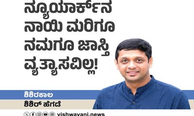 ನ್ಯೂಯಾರ್ಕ್‌ನ ನಾಯಿ ಮರಿಗೂ ನಮಗೂ ಜಾಸ್ತಿ ವ್ಯತ್ಯಾಸವಿಲ್ಲ!