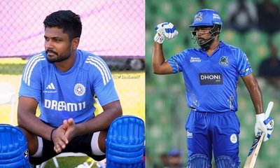 42 ಎಸೆತಗಳಲ್ಲಿ ಸೆಂಚುರಿ ಬಾರಿಸಿದ ಸಂಜು ಸ್ಯಾಮ್ಸನ್‌!