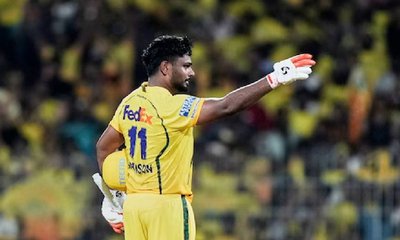 ಶತಕ ಬಾರಿಸಿ 'ಪಡೆಯಪ್ಪ' ಶೈಲಿಯಲ್ಲಿ ಸಂಭ್ರಮಿಸಿದ ಸಂಜು ಸ್ಯಾಮ್ಸನ್‌