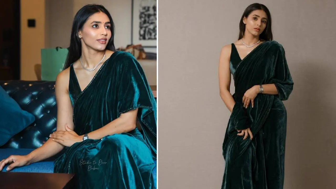 Star Saree Fashion 2025: ವೆಲ್ವೆಟ್‌ ಸೀರೆಯಲ್ಲಿ ಡಿಸೆಂಟಾಗಿ ಕಾಣಿಸಿಕೊಂಡ ಸಪ್ತಮಿಗೌಡ - Image 1