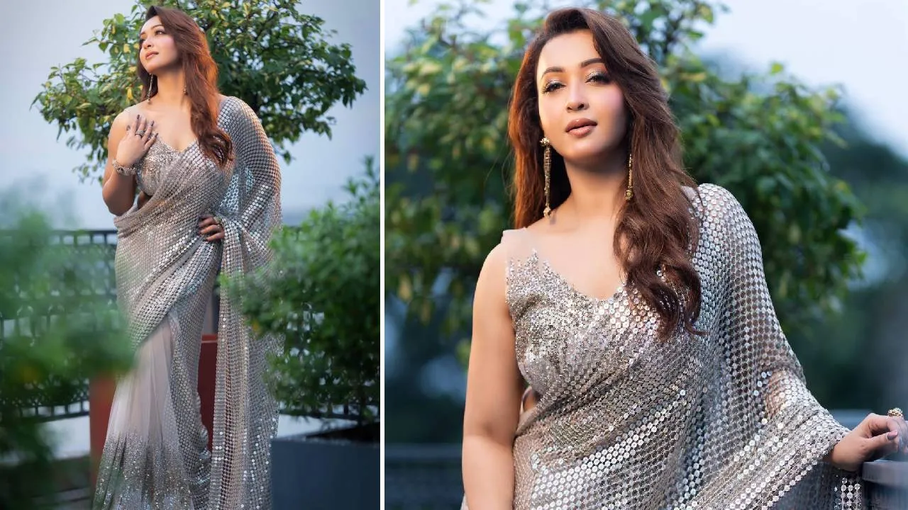 Party wear Saree Fashion 2026: ಸೆಲೆಬ್ರೆಟಿ ಲುಕ್‌ ನೀಡುವ ಸಿಲ್ವರ್‌ ನೆಟ್‌ ಸಿಕ್ವೀನ್ಸ್ ಪಾರ್ಟಿವೇರ್‌ ಸೀರೆಗಳು - Image 3