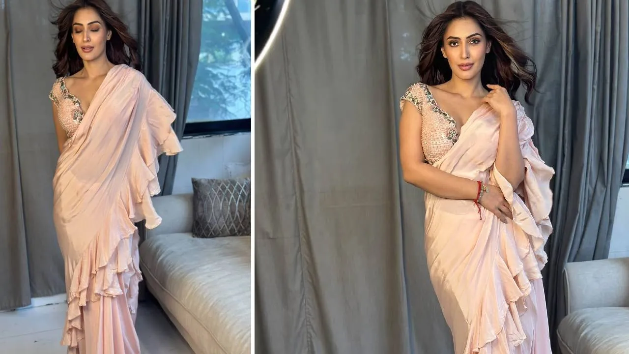 Saree Fashion 2026: ಗ್ಲಾಮರಸ್‌ ಲುಕ್‌ ಬಯಸುವ ನಾರಿಯರಿಗಾಗಿ ಸ್ಯಾಟೀನ್‌ನಲ್ಲೂ ಬಂತು ರಫಲ್ಸ್ ಸೀರೆ - Image 4