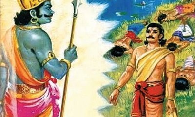 ಯಕ್ಷ ಪ್ರಶ್ನೆಗಳಿಗೆ ಉತ್ತರಿಸಿ ಸಹೋದರರನ್ನು ಬದುಕಿಸಿಕೊಂಡ ಧರ್ಮರಾಯ