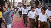 ಸಂಘದ ಪಥಸಂಚಲನದ ಭಾಗವಹಿಸಿದ ವಿದ್ಯಾರ್ಥಿಗೆ ಶಿಕ್ಷೆ