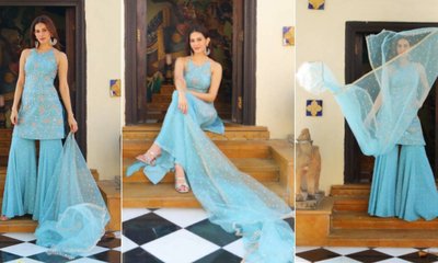 ಟ್ರೆಂಡಿಯಾದ ಅಮೈರಾ ಧರಿಸಿದ ಕೋ ಆರ್ಡ್ ಶರಾರ ಸೂಟ್‌