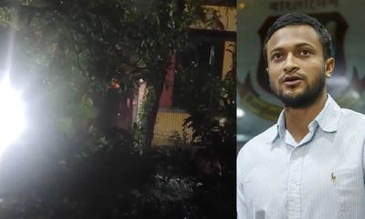 ಶಕೀಬ್ ಅಲ್ ಹಸನ್ ಮನೆಯ ಮೇಲೆ ಪೆಟ್ರೋಲ್ ಬಾಂಬ್ ದಾಳಿ