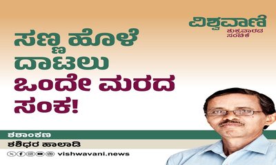 ಸಣ್ಣ ಹೊಳೆ ದಾಟಲು ಒಂದೇ ಮರದ ಸಂಕ !